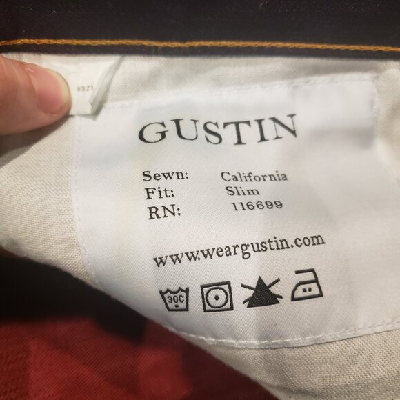 Gustin Japan Red Fire Selvedge Denim Jeans - Picture 12 of 12